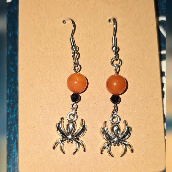 Halloween Earrings with Crystal Beads ~ All 4 Sets, as a Group - Picture 4 of 7